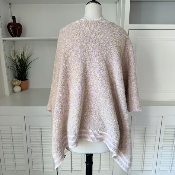 Anthropologie Saturday Sunday Open Shawl Poncho Lilac Green One Size - Picture 4 of 7